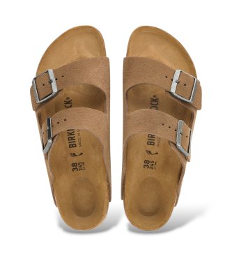 Birkenstock Sandálias de Couro Arizona (Ajuste Estreito) castanho