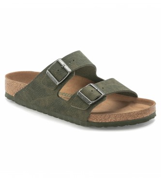 Birkenstock Arizona SYN green leather sandals