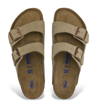 Birkenstock Usnjeni sandali Arizona v sivem odtenku