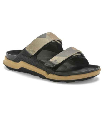 Birkenstock Sandales en cuir Atacama vertes, brunes