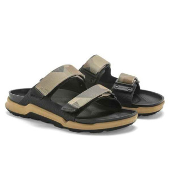 Birkenstock Sandales en cuir Atacama vertes, brunes