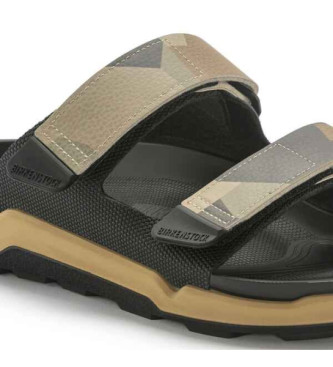 Birkenstock Sandales en cuir Atacama vertes, brunes