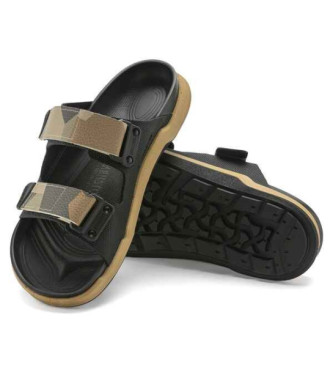 Birkenstock Sandales en cuir Atacama vertes, brunes