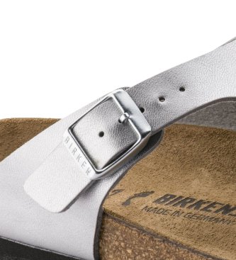 Birkenstock Gizeh læder sandaler (Regular pasform) sølv