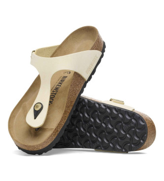 Birkenstock Sandlias de couro Gizeh bege