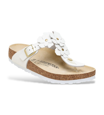 Birkenstock Gizeh Flower leather sandals white