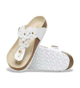 Birkenstock Gizeh Flower leather sandals white