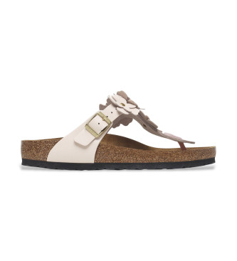 Birkenstock Gizeh Flower Embellishment Light Pink Leather Sandals