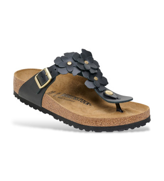 Birkenstock L�dersandaler Gizeh Flower svart