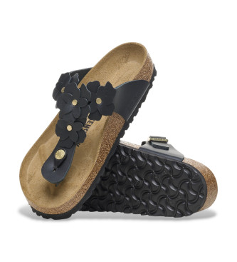 Birkenstock L�dersandaler Gizeh Flower svart