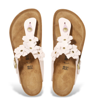 Birkenstock Gizeh Flower Ljusrosa l�dersandaler
