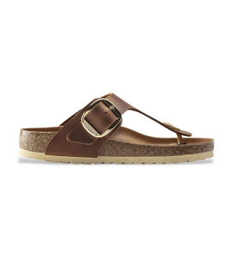 Birkenstock Sandlias em pele Gizeh castanhas