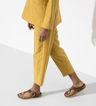 Birkenstock Sandlias em pele Gizeh castanhas