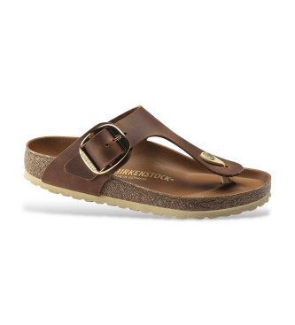 Birkenstock Sandlias em pele Gizeh castanhas