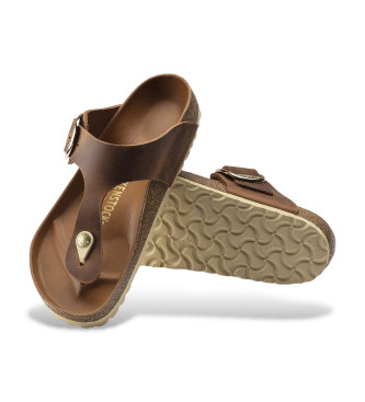 Birkenstock Sandlias em pele Gizeh castanhas