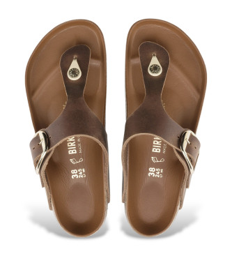 Birkenstock Sandlias em pele Gizeh castanhas