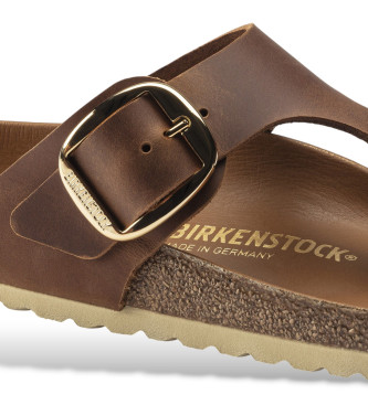 Birkenstock Sandlias em pele Gizeh castanhas