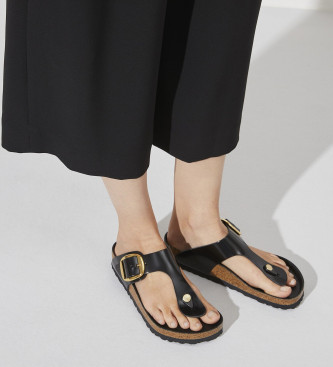 Birkenstock Leather Sandals gizeh black