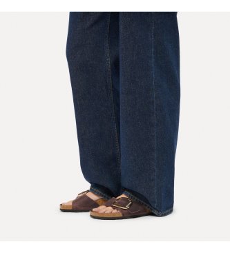 Birkenstock Sandálias de Couro Madrid Big Buckle (Ajuste Estreito) castanho