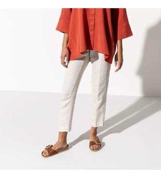 Birkenstock Sandali in pelle Madrid Big Buckle (Vestibilità Stretta) marrone