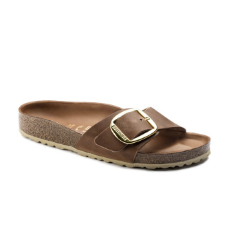 Birkenstock Sandali in pelle Madrid Big Buckle (Vestibilità Stretta) marrone