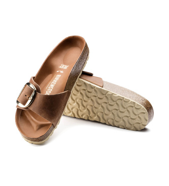 Birkenstock Sandali in pelle Madrid Big Buckle (Vestibilità Stretta) marrone