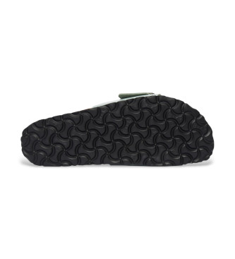 Birkenstock Sandaler i læder Madrid Big Buckle (smal pasform) blågrøn