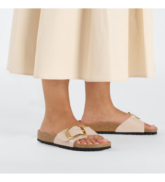 Birkenstock Madrid Big Buckle l�dersandaler beige