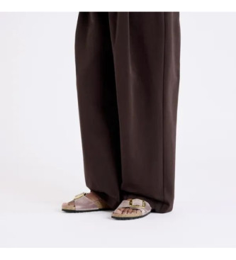 Birkenstock Sandlias de couro Madrid com fivela grande lils
