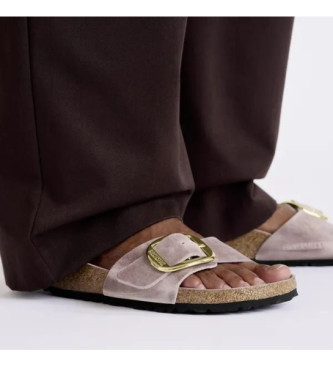 Birkenstock Sandlias de couro Madrid com fivela grande lils