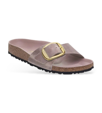 Birkenstock Sandlias de couro Madrid com fivela grande lils