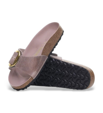Birkenstock Sandlias de couro Madrid com fivela grande lils