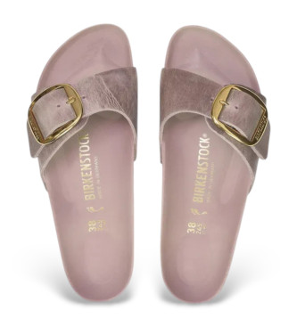 Birkenstock Sandlias de couro Madrid com fivela grande lils