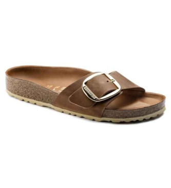 Birkenstock Leren sandalen Madrid grote gesp bruin