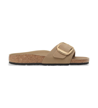 Birkenstock Leather Sandals Madrid Big Buckle light brown