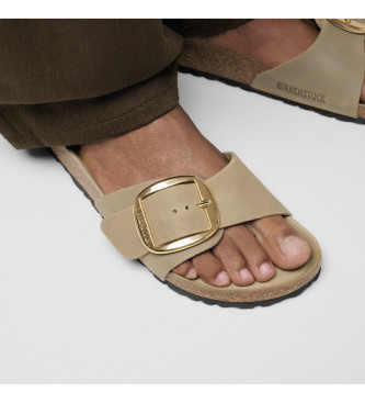 Birkenstock Leather Sandals Madrid Big Buckle light brown