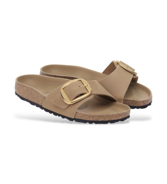 Birkenstock Leather Sandals Madrid Big Buckle light brown