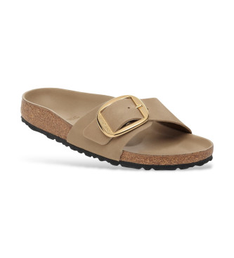 Birkenstock Leather Sandals Madrid Big Buckle light brown