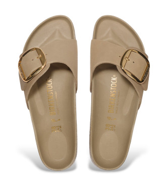 Birkenstock Leather Sandals Madrid Big Buckle light brown