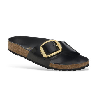 Birkenstock Sandlias de couro Madrid Big Buckle preto