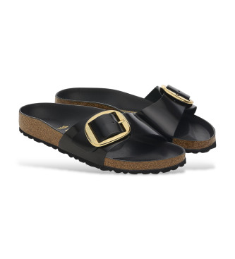 Birkenstock Sandlias de couro Madrid Big Buckle preto