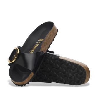 Birkenstock Sandlias de couro Madrid Big Buckle preto