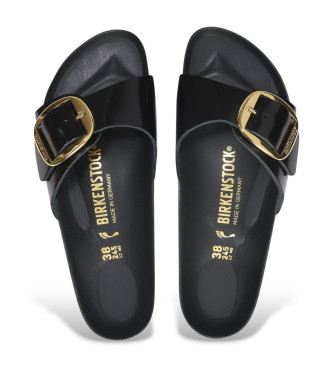 Birkenstock Sandlias de couro Madrid Big Buckle preto