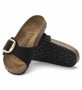 Birkenstock Madrid Big Buckle leather sandals black