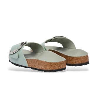 Birkenstock Madrid Big Buckle leather sandals blue green