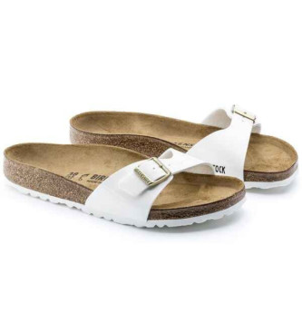 Birkenstock Sandlias de couro Madrid branco