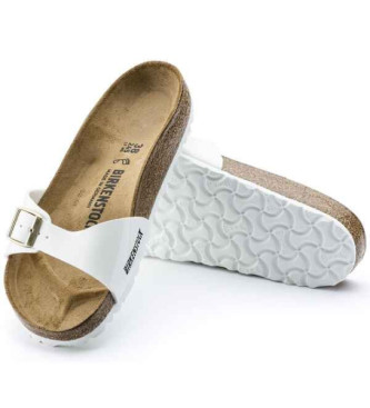 Birkenstock Sandlias de couro Madrid branco