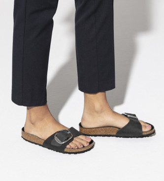 Birkenstock Sandlias de couro Madrid preto