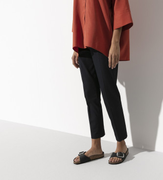Birkenstock Sandlias de couro Madrid preto
