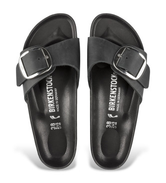 Birkenstock Sandlias de couro Madrid preto